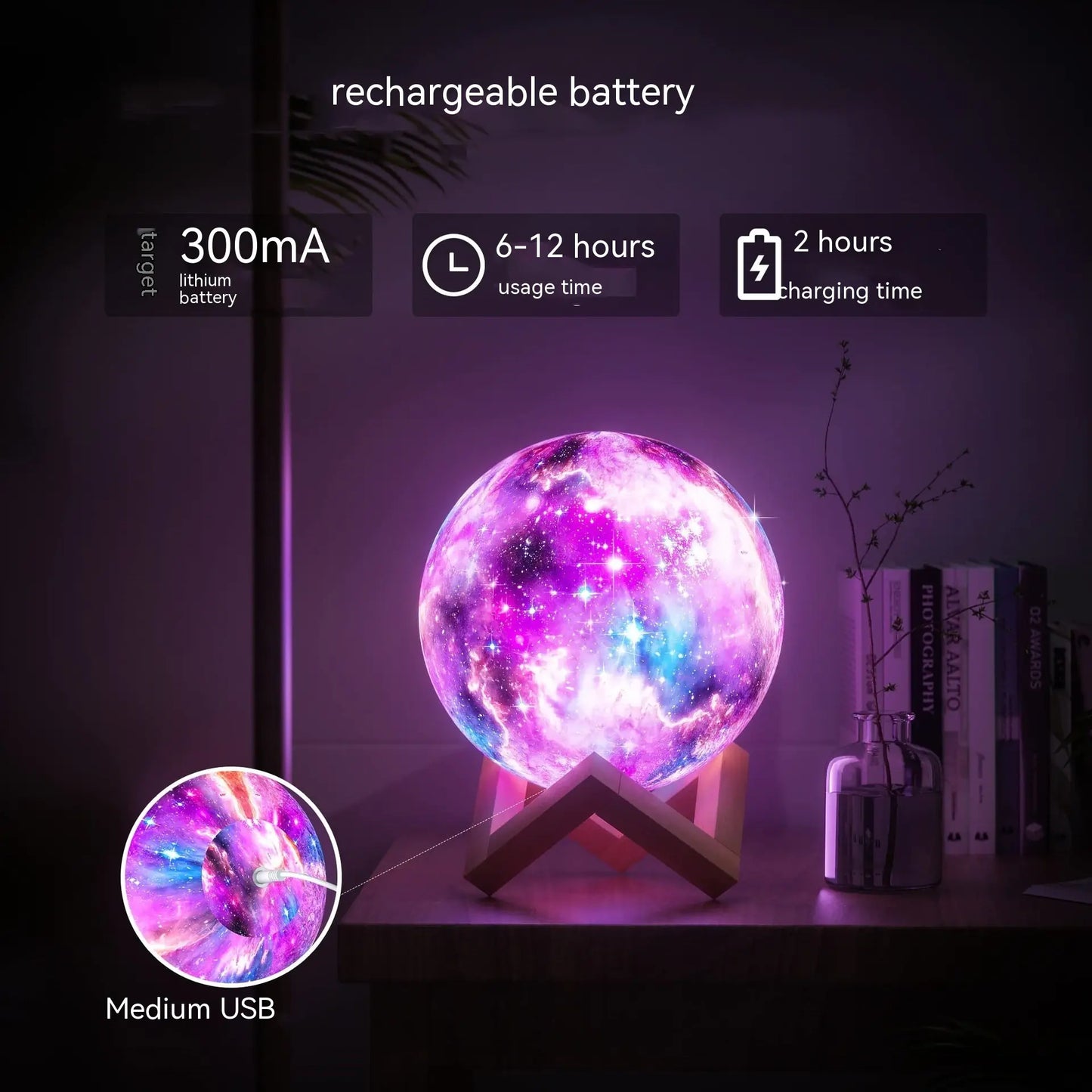 Lunar Glow 3D Galaxy Lamp